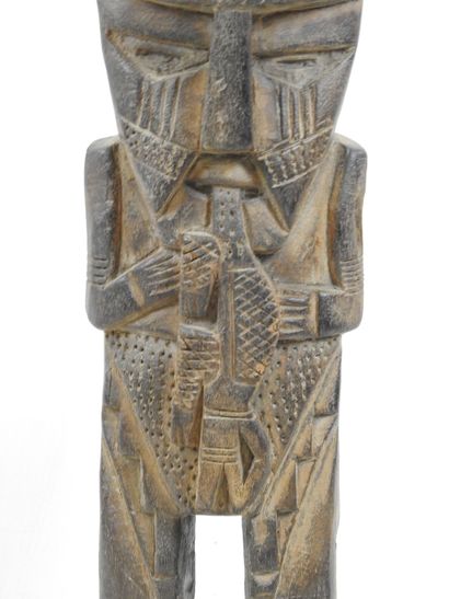 SOUTH AMERICA: Musician, wood sculpture....