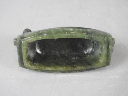 CHINA: Spinach-green jadeite stone covered...