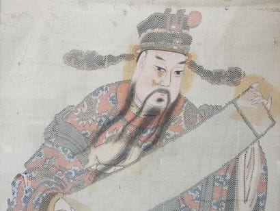 CHINA: couple of dignitaries. Two painted...