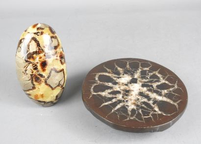 Lot consisting of a Septaria from Madagascar...