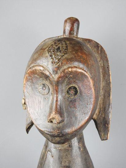 FANG (style), Gabon : Bois dur sculpté patiné...