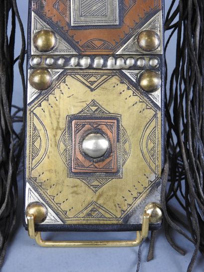 TOUAREG: Rectangular talisman in copper,...