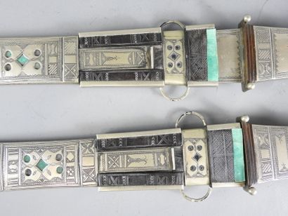 TOUAREG: Pair of father and son daggers....