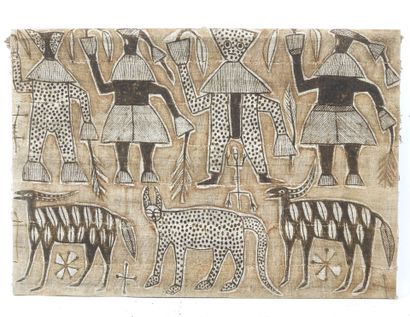 SENOUFO Ivory Coast: Very old Korhogo canvas...