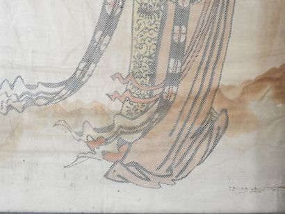 CHINA: couple of dignitaries. Two painted...