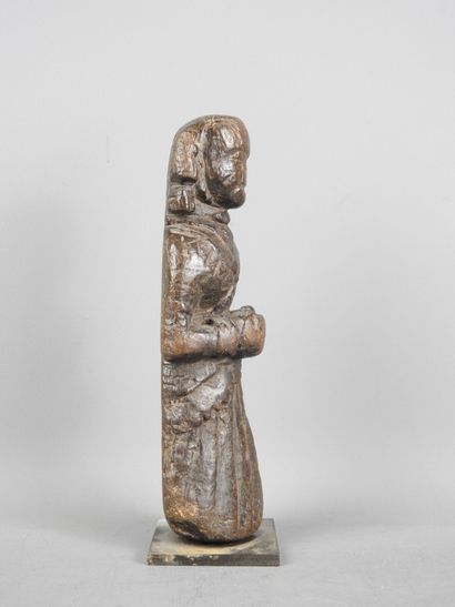 INDE : Statue de divinité debout. Bois. H....