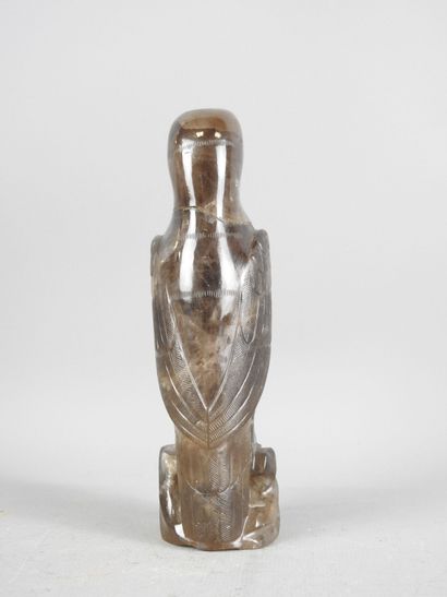 CHINA: Rock crystal bird. Head detached,...
