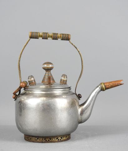 MAURITANIA: Sahraoui teapot with ebony, copper...