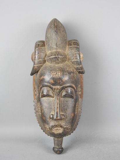 Baule Ivory Coast: Portrait mask showing...