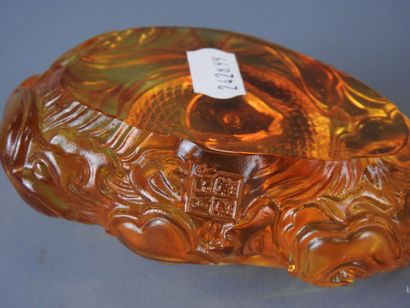 CHINA: Pressed glass fish molded in imitation...