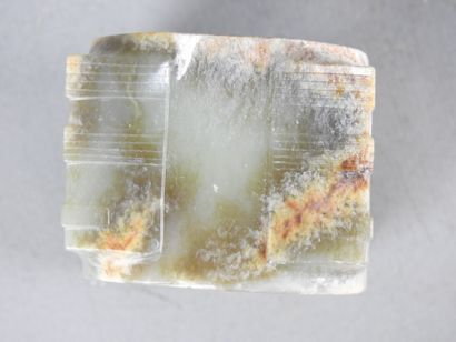 CHINA: Veined carved stone napkin ring Diam...