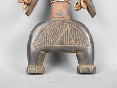 NAMJI - Cameroon: Wooden doll with brown...