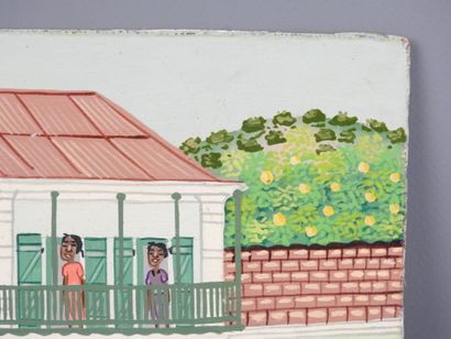 GARY DARCINVIL: ANimations de rue. Oil on...