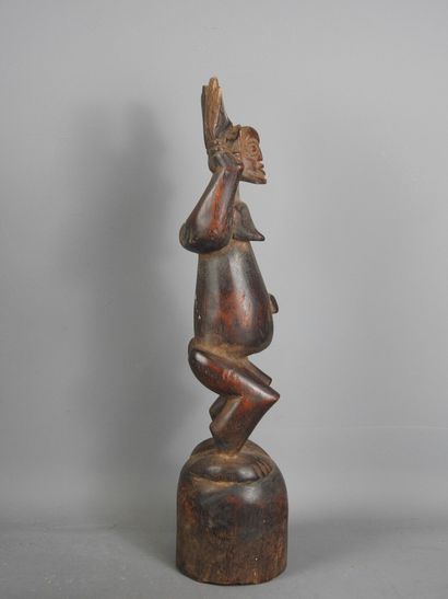 CONGO: Wooden statuette of a standing figure...