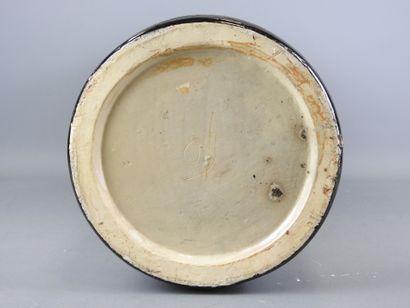 VIETNAM, Ecole de Bien Hoa : Grand vase rouleau...