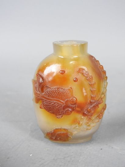 ASIA: Double glass snuffbox decorated with...
