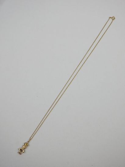 Gemini' chain and pendant in yellow gold...