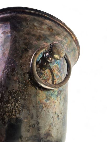 Silver-plated champagne bucket decorated...