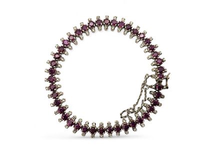 Articulated bracelet in 750 thousandths white...