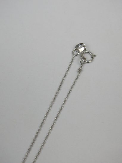750 thousandths white gold CHAIN and sapphire...