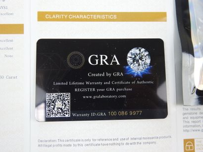 MOISSANITE 3.00 cts GRA certificate 1000...