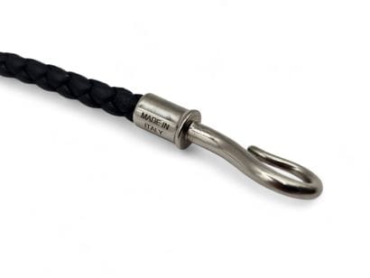 HERMES MADE IN ITALY.
Bracelet in black braided...