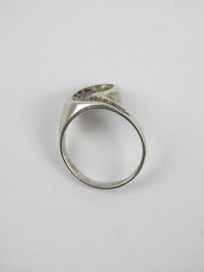 Silver ring in the modernist style. Sterling...