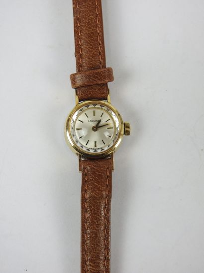 LONGINES: Ladies' watch in gilded metal and...