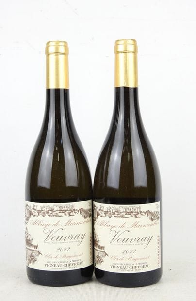 2 bottles Vigneau Chevreau Abbaye de Marmoutier...
