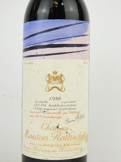 1 bottle Chateau Mouton Rothschild 1980....
