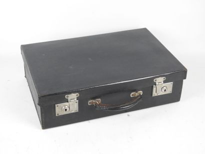 Maison KELLER - Paris. Small black leather...