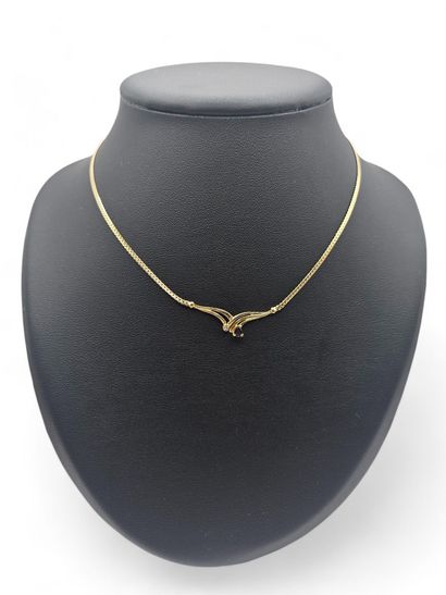 Necklace in 750 thousandths yellow gold with...