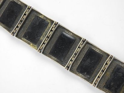 Art Deco cuff bracelet in 925/1000th sterling...