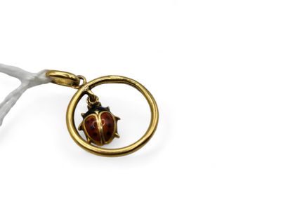 Circular pendant in 750 thousandths yellow...