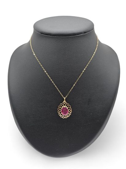 Pendant necklace in openwork 750 thousandths...