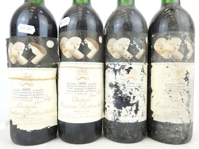 4 bottles Château Mouton Rothschild Pauillac,...