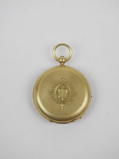 NECK WATCH in 750/1000th yellow gold. Double...