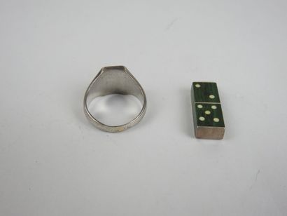 1950s: lot including a signet ring with black...