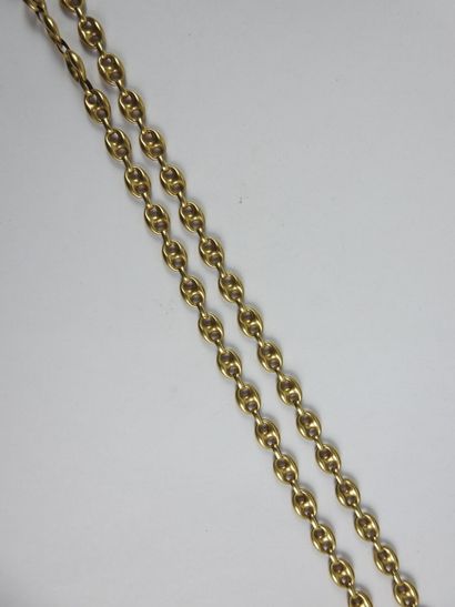 NECKLACE in yellow gold 750/1000th coffee...