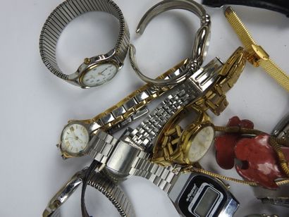 LOT of steel and metal bracelet WATCHES including...