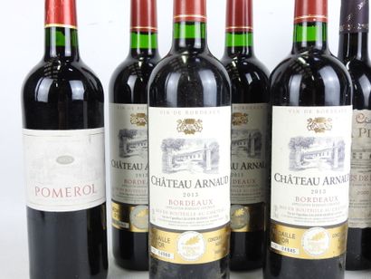 9 bottles including 4 Château Arnaud 2013,...