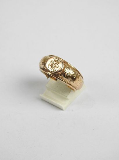Poison or secret ring in 750/1000th yellow...