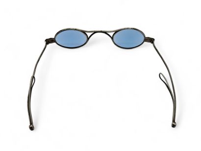 Pair of eyeglasses, silver frame, folding...