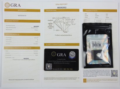 MOISSANITE 4.00 cts GRA certificate 6833...