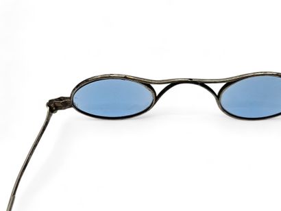 Pair of eyeglasses, silver frame, folding...