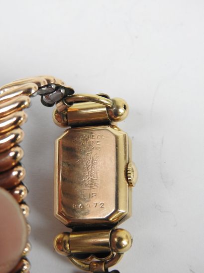 LIP Laminated gold-plated ladies' watch ...