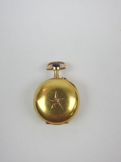 NECK WATCH in yellow gold 750/1000. Gross...