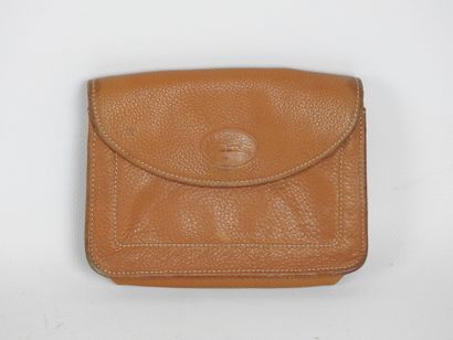 LONGCHAMP. Small leather belt flap pouch...