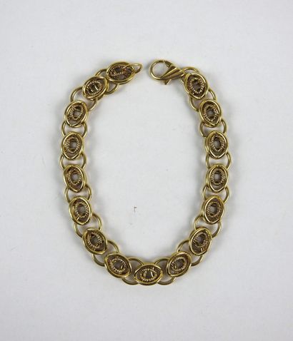 BRACELET in yellow gold 750/1000e. Weight...