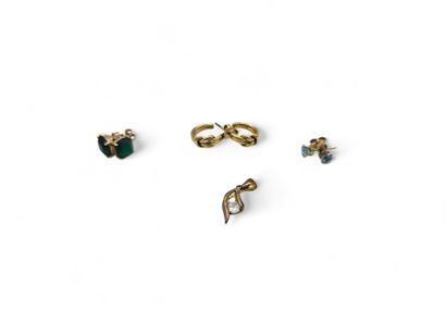 Set of gold-plated metal and imitation stone...